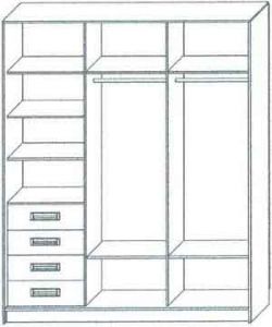 Шкаф купе ШК-32 в Киеве купить недорогой и качественный, цена, фото,